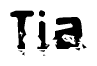 The image contains the word Tia in a stylized font with a static looking effect at the bottom of the words