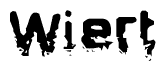 The image contains the word Wiert in a stylized font with a static looking effect at the bottom of the words