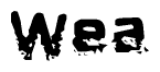 The image contains the word Wea in a stylized font with a static looking effect at the bottom of the words