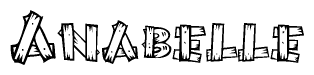 Anabelle Name Styled with Wooden Planks