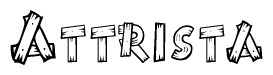 Attrista Name Styled with Wooden Planks