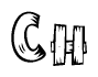 The clipart image shows the name Ch stylized to look like it is constructed out of separate wooden planks or boards, with each letter having wood grain and plank-like details.