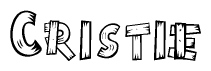 Cristie Name Styled with Wooden Planks