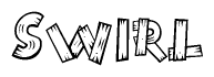   The image contains the name name tag written in a decorative, stylized font with a hand-drawn appearance. The lines are made up of what appears to be planks of wood, which are nailed together 