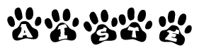 Animal Paw Prints with Aiste Lettering