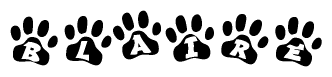 Animal Paw Prints with Blaire Lettering