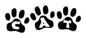 Animal Paw Prints Spelling Cat