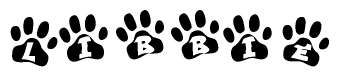 Animal Paw Prints with Libbie Lettering