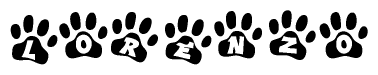 Animal Paw Prints with Lorenzo Lettering