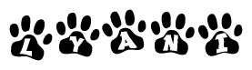 Animal Paw Prints with Lyani Lettering