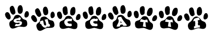 Animal Paw Prints with Succatti Lettering