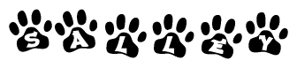 Animal Paw Prints with Salley Lettering