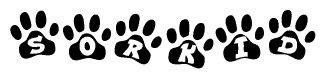 Animal Paw Prints with Sorkid Lettering