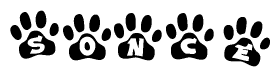 Animal Paw Prints with Sonce Lettering