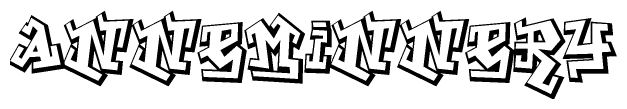 The clipart image features a stylized text in a graffiti font that reads Anneminnery.