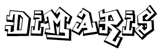 The clipart image features a stylized text in a graffiti font that reads Dimaris.