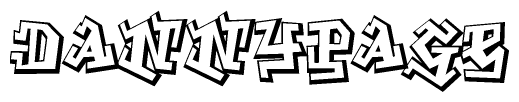 The clipart image features a stylized text in a graffiti font that reads Dannypage.