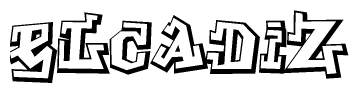 The clipart image features a stylized text in a graffiti font that reads Elcadiz.