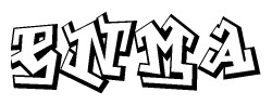 The clipart image features a stylized text in a graffiti font that reads Enma.