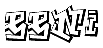 The clipart image features a stylized text in a graffiti font that reads Eeni.