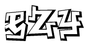 The clipart image features a stylized text in a graffiti font that reads Ezy.