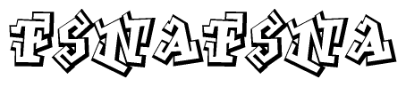 The clipart image features a stylized text in a graffiti font that reads Fsnafsna.