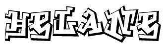 The clipart image features a stylized text in a graffiti font that reads Helane.