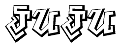 The clipart image features a stylized text in a graffiti font that reads Juju.