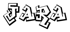 The clipart image features a stylized text in a graffiti font that reads Jara.