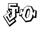 The clipart image features a stylized text in a graffiti font that reads Jo.