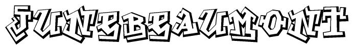 The clipart image features a stylized text in a graffiti font that reads Junebeaumont.