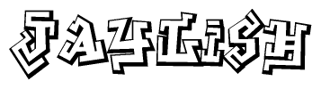 The clipart image features a stylized text in a graffiti font that reads Jaylish.