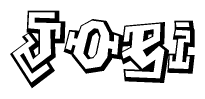 The clipart image features a stylized text in a graffiti font that reads Joei.