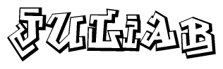 The clipart image features a stylized text in a graffiti font that reads Juliab.