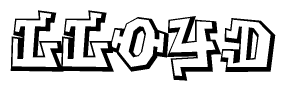 The clipart image features a stylized text in a graffiti font that reads Lloyd.