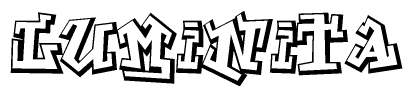 The clipart image features a stylized text in a graffiti font that reads Luminita.