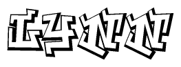 The clipart image features a stylized text in a graffiti font that reads Lynn.