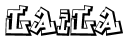 The clipart image features a stylized text in a graffiti font that reads Laila.