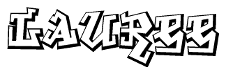 The clipart image features a stylized text in a graffiti font that reads Lauree.