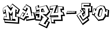The clipart image features a stylized text in a graffiti font that reads Mary-jo.