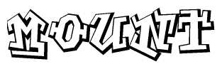 The clipart image features a stylized text in a graffiti font that reads Mount.