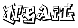 The clipart image features a stylized text in a graffiti font that reads Neail.