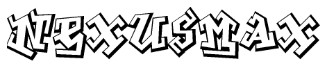 The clipart image features a stylized text in a graffiti font that reads Nexusmax.