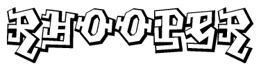 The clipart image features a stylized text in a graffiti font that reads Rhooper.