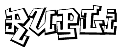 The clipart image features a stylized text in a graffiti font that reads Rupli.