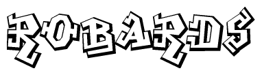 The clipart image features a stylized text in a graffiti font that reads Robards.