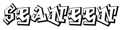 The clipart image features a stylized text in a graffiti font that reads Seaneen.