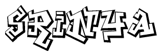 The clipart image features a stylized text in a graffiti font that reads Srinya.