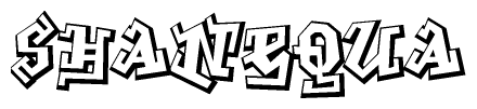 The clipart image features a stylized text in a graffiti font that reads Shanequa.