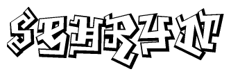 The clipart image features a stylized text in a graffiti font that reads Sehryn.